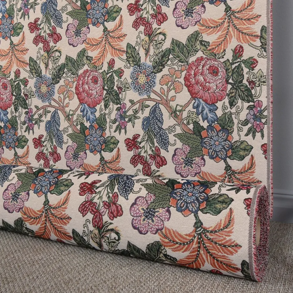 Mönstrade Möbeltyger< Vintage flora – gobelängtyg i klassisk stil för möbler & inredning