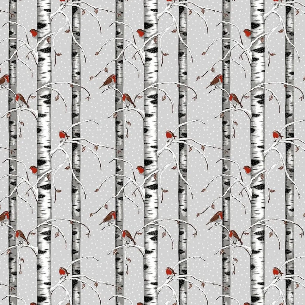 Gardintyger Mönstrade|Arvidssons Textil<Arvidssons textil Vinterdungen grå tyg