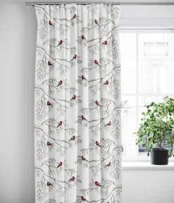 Gardiner Mönstrade|Julgardiner<Arvidssons textil Vinterland vit gardiner