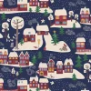 Gardintyger Mönstrade|Arvidssons Textil<Arvidssons textil Vintertid mörkblå tyg