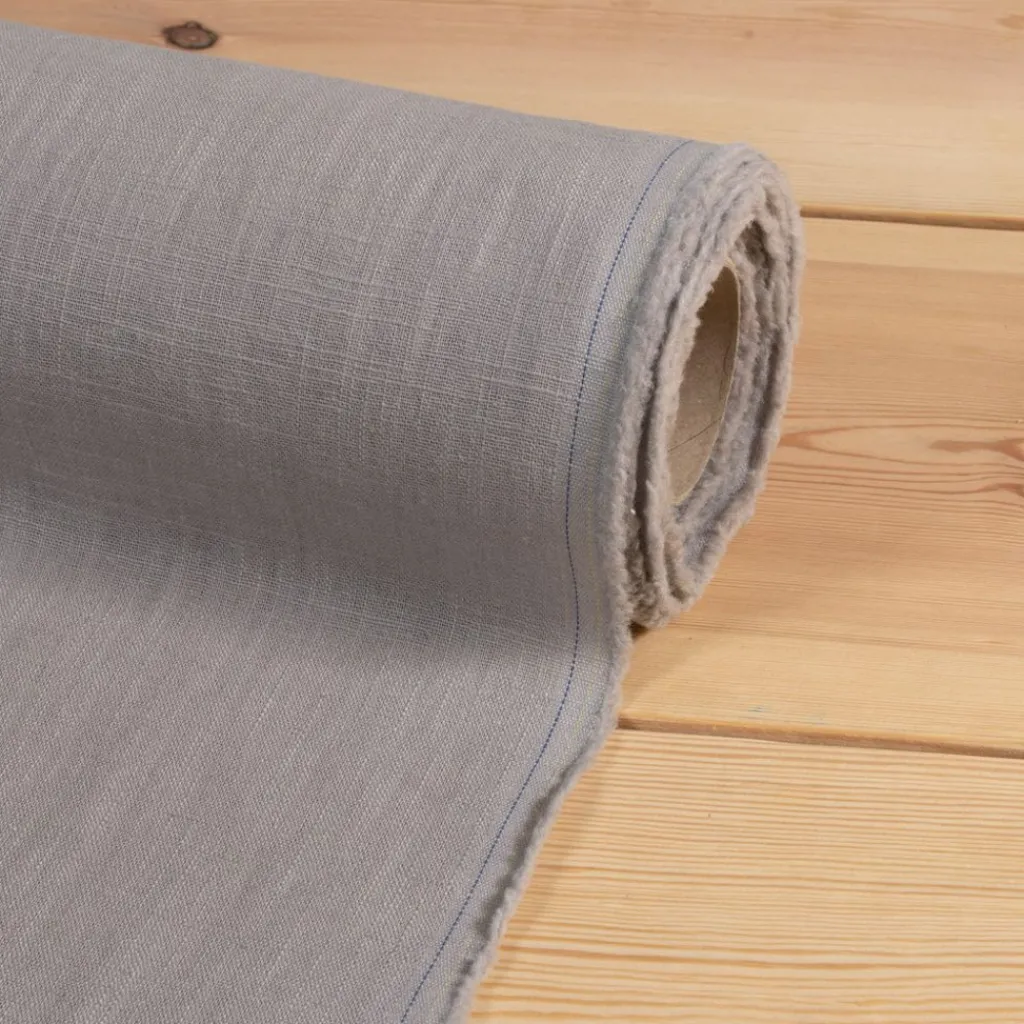 Gardintyger Enfärgade|Linnetyger<Nordisk Textil Washed lin/bomull grå tyg