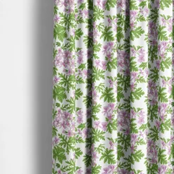Gardiner Mönstrade<Arvidssons textil Westerlunds Blomma lila-grön gardiner