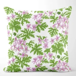 Mönstrade Kuddfodral<Arvidssons textil Westerlunds Blomma lila-grön kuddfodral - Botaniskt mönster